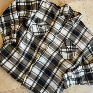 Vintage Oversized Grey + Black Bleached Shacket